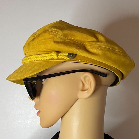 HP 💕chic street style classic Brixton mustard fisherman cap worn once! Size XS - Picture 6 of 12